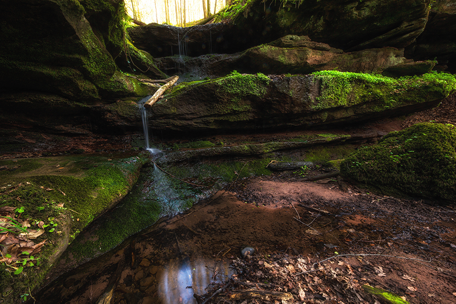 Wasserfall in der Hexenklamm bei Pirmasens